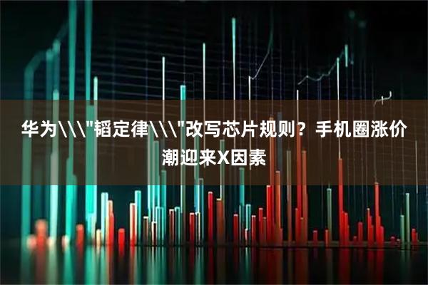 华为\＂韬定律\＂改写芯片规则？手机圈涨价潮迎来X因素